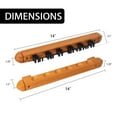 thumbnail image 3 of GSE Games & Sports Expert 6/8/12 Wall Mounted Billiard Cue Rack. Pool Cue Stick Rack with Screw Fitting for Game Room, Home, Bar - 6 Cue Oak, 3 of 8