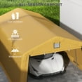 thumbnail image 3 of Outsunny 12' x 20' Portable Garage Carport with Ventilation Windows, Beige, 3 of 9