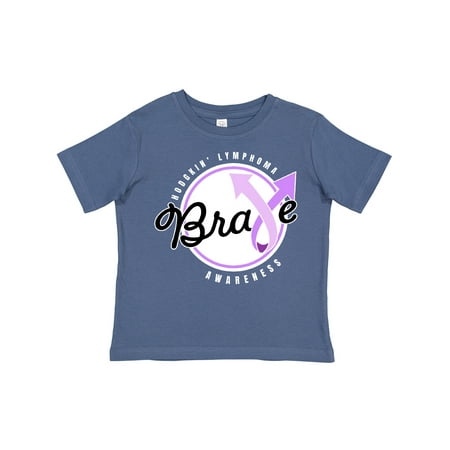 

Inktastic Brave Hodgkins Lymphoma Awareness Violet Ribbon Gift Toddler Boy or Toddler Girl T-Shirt