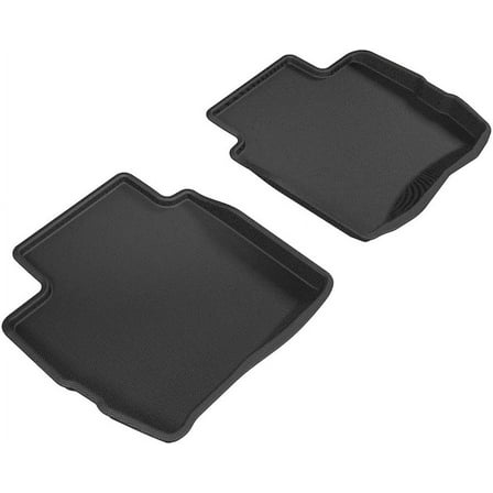 3D MAXpider Kagu Floor Mat (Black) Compatible with Maserati GRANTURISMO Sport 2008-2019 - Second Row