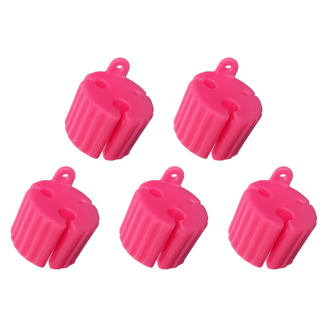 Caña Pescar Silicona Fija Clip Poste Portátil Mini Herramientas Pesca (rosa) Rojo