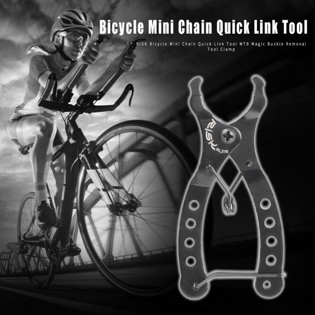Mini cadena de bicicleta de riesgo, herramienta de eslabón rápido, abrazadera de eliminación de hebilla mágica para bicicleta