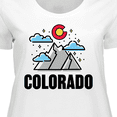thumbnail image 4 of Inktastic Colorado Mountains and Clouds Women's Plus Size T-Shirt, 4 of 5