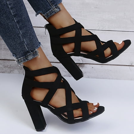 

Women s Open Toe High Heel Ankle Strap Soild Open Toe Sandals Party Wedding Fashion Shoes