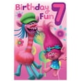 thumbnail image 1 of Trolls 7th Birthday Greetings Card, 1 of 2