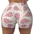 thumbnail image 2 of Rateoe Sparkling Ice Cream Printed Power Workout Shorts for Women Tummy Control Squat Proof Ribbed Thick Seamless Scrunch Active Short-XX-Large, 2 of 8