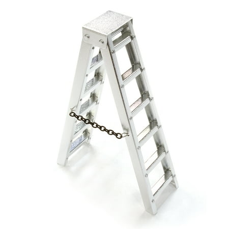 Integy RC Toy Model Hop-ups C26550SILVER Realistic Scale Step Ladders for Rock Crawlers (Ladders Height = 3.75 (Best Height For Step Ups)