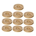 thumbnail image 4 of 10 posavasos redondos de madera para mesa, tazas de té y café Amarillo, 4 of 9