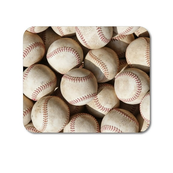DistinctInk Mouse Pad - 1/4" Foam Rubber - Old Baseballs