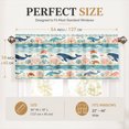thumbnail image 3 of SPXUBZ Ocean Whale Window Valance Curtain Marine Sea Life Pattern Rod Pocket Short Curtain Coastal Bathroom Decor, 3 of 5