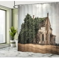 thumbnail image 5 of Ambesonne Rustic Shower Curtain, House Rural Ivy, 69"Wx84"L, Beige Green, 5 of 5