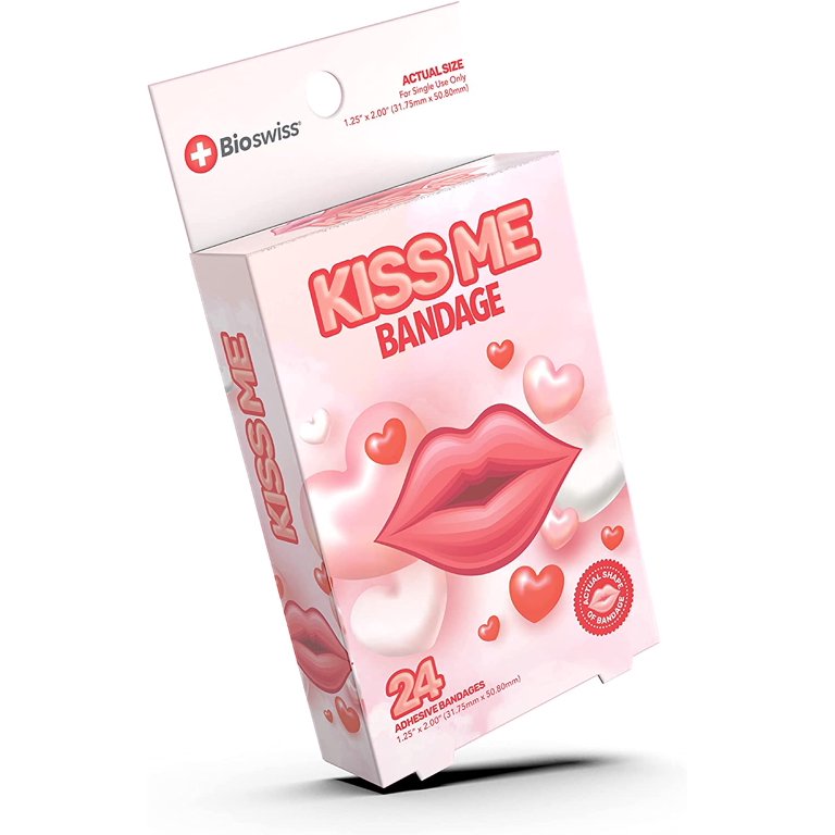 BioSwiss Bandages, Kiss Me Shaped Self Adhesive Bandage, Latex
