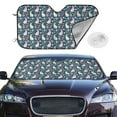 thumbnail image 2 of Fotbe Cute Rabbit Floral Car Windshield Sunshade | Sun Visor Protector Front Window Shade, Keeps Out UV Rays, Keeps Your Vehicle Cool-, 2 of 7
