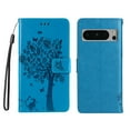 thumbnail image 6 of TECH CIRCLE for Google Pixel 9 Pro XL Wallet Case, Tree Embossed PU Leather Flip Folio Kickstand Card Holder Magnetic Wrist Strap Protective Case for Google Pixel 9 Pro XL 6.8" 2024,Blue, 6 of 10