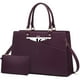 thumbnail image 1 of Bolso de mano para portátil LOVEVOOK, piel, negocios, oficina, trabajo, morado, 1 of 7