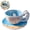 penguin, variant on Cute Seal Ceramic Mug,Novelty 3D Standing Seal Figurine Inside Cup with Textured Ocean Beach Seashell Saucer,Handmade Coffee Mug Tea Hot Chocolate Cup with Water Me Human for Animal Lovers