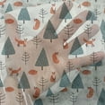 thumbnail image 3 of Fox Tulle Curtains with Rod Pocket, Orange Foxes in a Snowy Winter Forest Animals of Cold Climates Cartoon, Sheer Drape for Wedding Party 2 Panels, 7 Sizes, Teal Orange Black, by Ambesonne, 3 of 3