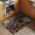 thumbnail image 2 of Rectangle Area Rugs 2 x 3 Ft, Brown Flowers Non-Slip Residential Carpet, Spring Floral Botanical Modern Art Indoor Crawling Mats Runner Rugs for Living Room/Dining Room/Bedroom, 2 of 8