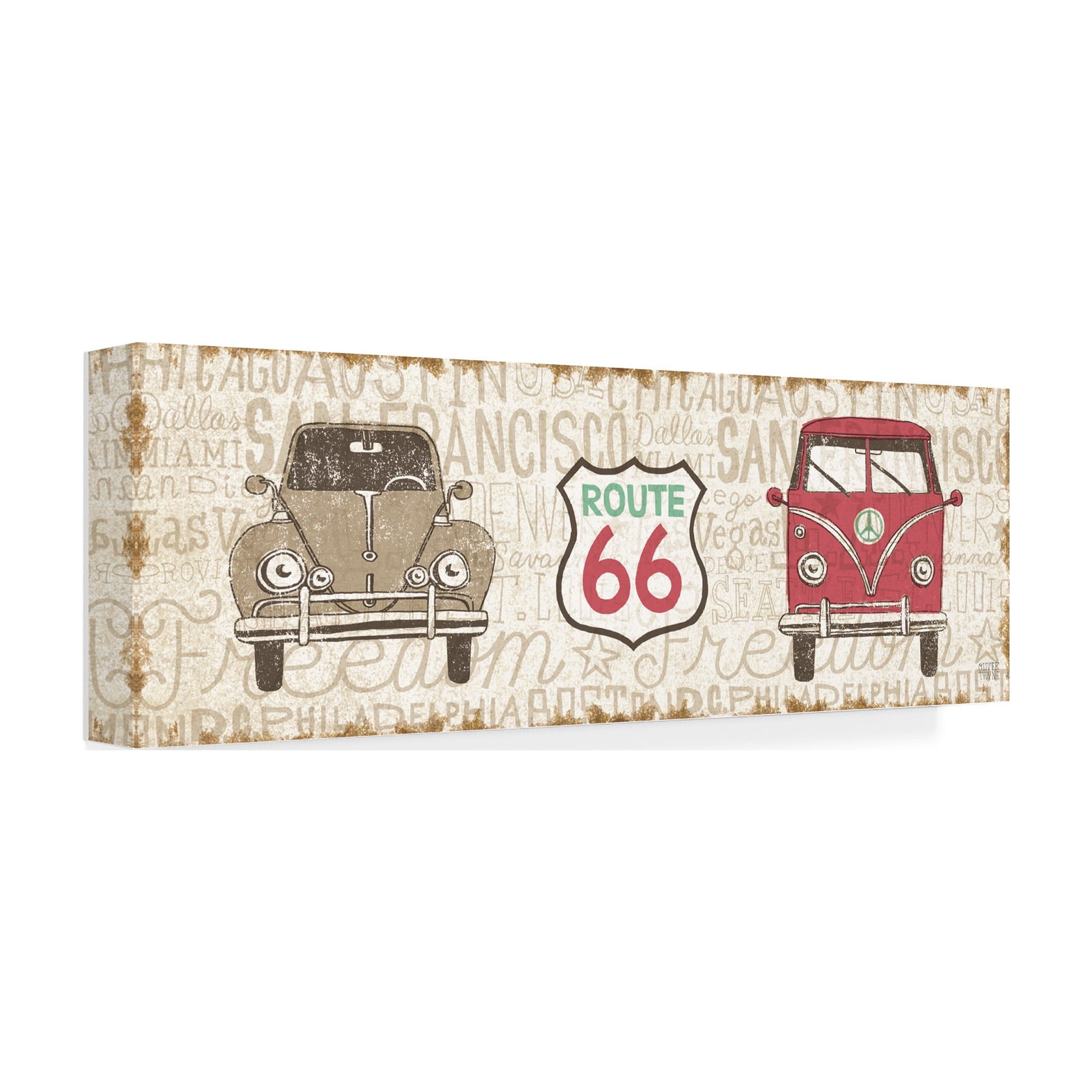 Trademark Fine Art 'American Roadtrip 66 Beetle and Bus' Canvas Art by Oliver Towne