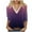 Purple, variant on IROINNID Women's Long Sleeve V-Neck Shirts Leisure Printed Loose T-shirt 3/4 Sleeves Blouse Lace V-Neck Tops,White