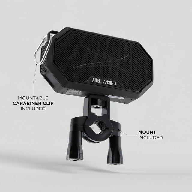 bocina altec lasing base magnetica,bluetooth, resistente al agua, luces LED, 20 horas de reproducción