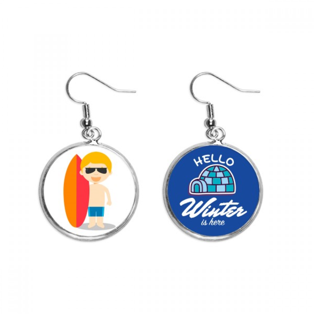 Naked Surfing Australia Cartoon Cuelgue la joyería del pendiente del hielo del invierno de la gota Unbranded M