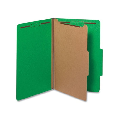 Bright Colored Pressboard Classification Folders 1 Divider, Legal Size