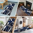 thumbnail image 5 of Runner Rug 2'x6', Navy Blue Black Geometric Washable Non-Slip Hallway Runner Rugs, Modern Art Abstract Grey Line Bedside Rugs Floor Mats Carpet Runners for Kitchen Bathroom Laundry Room, 5 of 8