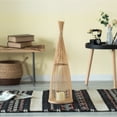 thumbnail image 2 of Wickerwise Rattan Designed Bamboo LED Lantern Lamp Battery Powered for Indoor and outdoor, 2 of 7