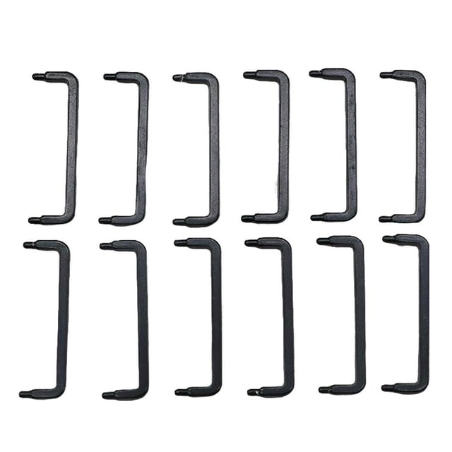 12 Uds. de puerta 1/12, pomos decoración Mini accesorios, , juguete DIY, adorno para muebles de armario Micro paisaje Negro Macarena Mango en miniatura