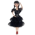thumbnail image 3 of Muñeca negra Addams YONGSHENG del miércoles de la Familia Addams 11 pulgadas vestido negro tacones altos, 3 of 4