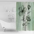 thumbnail image 2 of Shower Curtain Bathroom Set Vintage Flower Sage Green Gradient Waterproof Fabric Shower Curtains with Grommets&Hooks Abstract Floral Art Privacy Bath Curtain for Bathtub 36x72in, 2 of 7