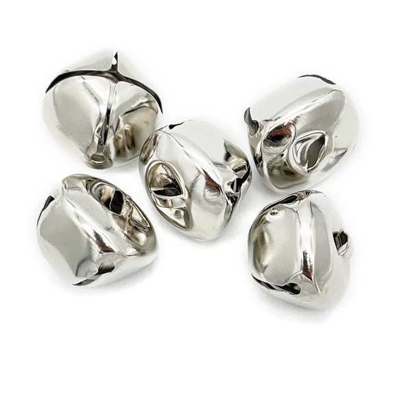 GOOHOCHY 60 Pcs Compact Small Bells Iron DIY Miniature Ornaments Jingle for Crafts Child Silver