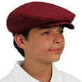 thumbnail image 4 of Flat Newsboy Traditional Golf Cap: 'Par 3' - Mens - Solid - Maroon - Microfiber, 4 of 4