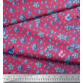 thumbnail image 2 of Soimoi Moss Georgette Fabric Butterfly & Flower Print Fabric by the Yard 42 Inch Wide, 2 of 3