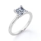 thumbnail image 4 of JeenMata Solitario Brillante Anillo de Compromiso con Punta de Corte Princesa de 1,25 Quilates, Baño de Oro Blanco de 18 K sobre Plata, 4 of 6