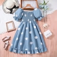 thumbnail image 4 of adviicd Robe de la Saint-Valentin pour Filles Robe à une Épaule Printemps Mignonne Robe de Demoiselle d'Honneur Bleue, 10 Ans, 4 of 5