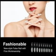 thumbnail image 2 of 1 Ensemble Faux Ongles Léger Résistant à l'Usure Tendance Différentes Couleurs Installation Facile Longue Durée de Vie Kit de Manucure Couleur Naturelle, 2 of 8