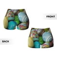 thumbnail image 3 of Sigee Easter Egg1 Print Women's High Waist Workout Shorts - Squat Proof, Tummy Control, Yoga and Gym Activewear-XX-Large, 3 of 9
