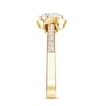 thumbnail image 3 of Lab Created Diamond Circle Engagement Ring with Halo - 0.9 Carat - EF-VS Quality, 18K Yellow Gold, US 7.50, 3 of 8