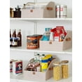 thumbnail image 4 of Closet Storage Bins, Trapezoid Organizer Box for Shelves, Fabric Clothes Bin, Foldable Organizing Baskets with Handles, Small, Brown and Beige, 3-Pack, 4 of 4