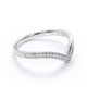 thumbnail image 4 of JeenMata Anillo de Bodas de Diamantes de 0,25 Uds, Banda de Chevron, Anillo Apilable de Contorno, Oro Blanco de 10 K, 4 of 6