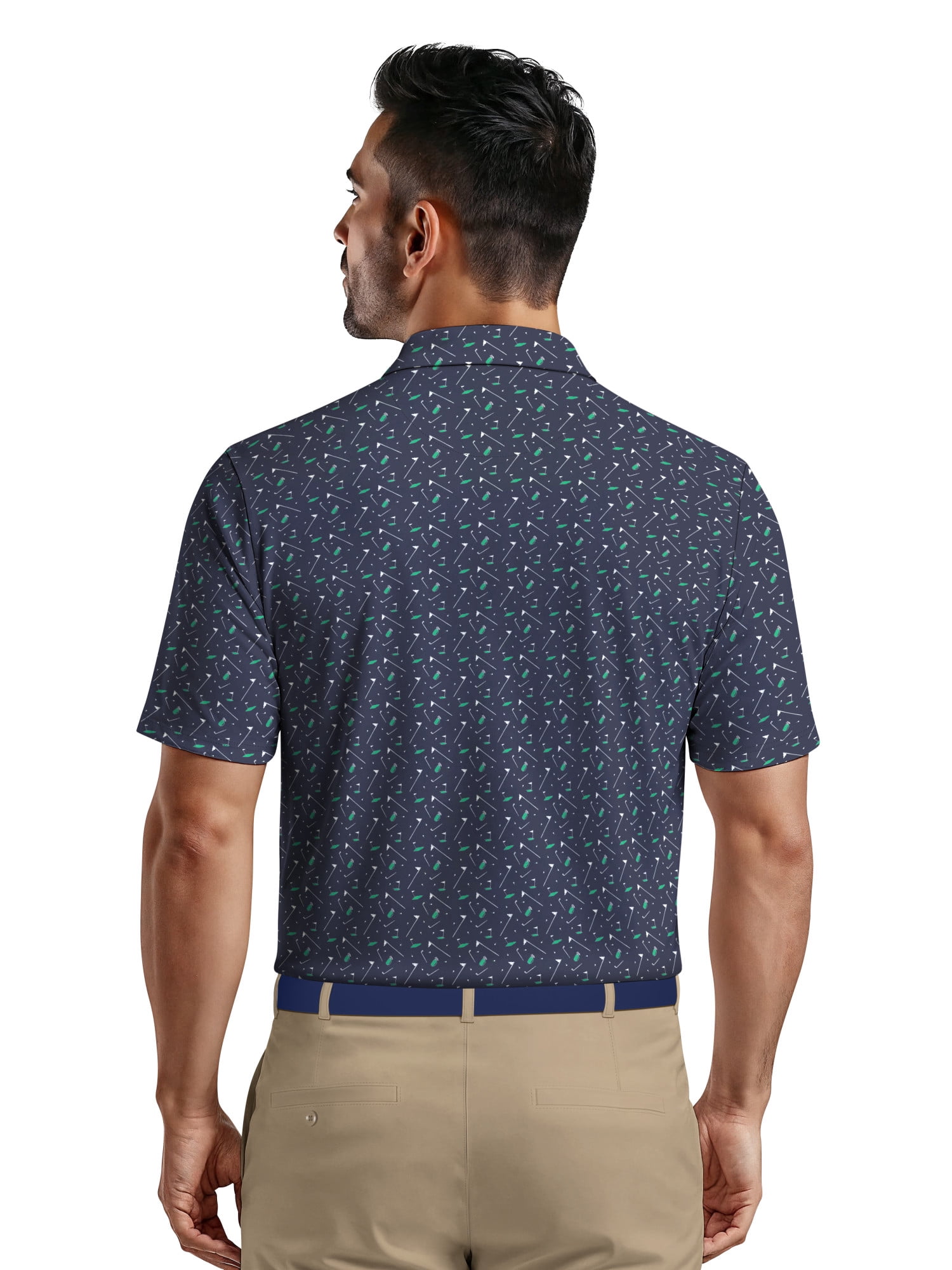 Ben Hogan Men's & Big Men's Performance Golf Themed Short Sleeve Polo Shirt, up to 5XL