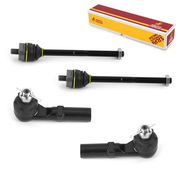 Metrix Premium Chassis Parts-4 PC Inner & Outer Tie Rod End Kit Fits 98-99 Dodge Durango 4WD,97-99 Dodge Dakota 4WD,Replacement ES3398,ES3446T,ES3447T