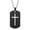 Black, variant on Cross Necklace for Men Stainless Steel Black Silver Gold Plated Dog Tag Square Pendant Simple Chain Personalized Statement Faith Jewelry Black