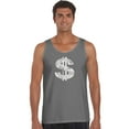 thumbnail image 1 of LA Pop Art Men's Word Art Tank Top - Dollar Sign, 1 of 2