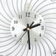 thumbnail image 1 of Reloj de pared Jadeshay de metal plateado decorado con diamantes, 1 of 12
