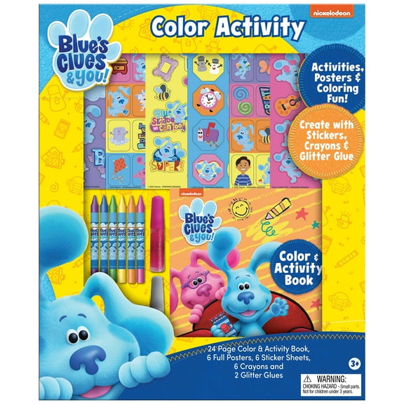 Inkology: Color Activity Set - Blue's Clues - Coloring & Activities Book, Posters, Glitter Glue, Stickers, Crayons, Creative Arts & Craft Play, Kid 5