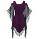 thumbnail image 4 of ICHUANYI Clearance Women's Fashion Casual Long Sleeve Button Lapel Print Pocket Top Blouse(Purple, S) ICHUANYI WER2023081111927, 4 of 4