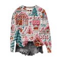 thumbnail image 5 of Chandails d'Hiver Grande Taille pour Femmes Mode Décontractée Col Rond Manches Longues Imprimé de Noël Sweat à Capuche Drôle, 5 of 5